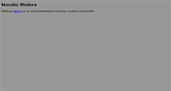 Desktop Screenshot of nordicriders.com